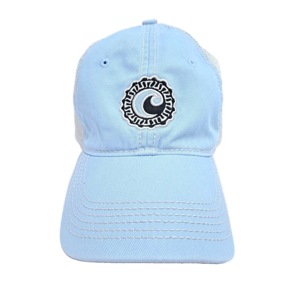 Cisco Brewers Nantucket Hat Cap Trucker Mesh Snapback Blue White Distressed